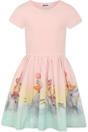 Molo Dress For Girl With Dolphins