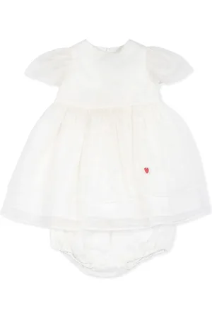 Simonetta Dress For Baby Girl With Embrodery