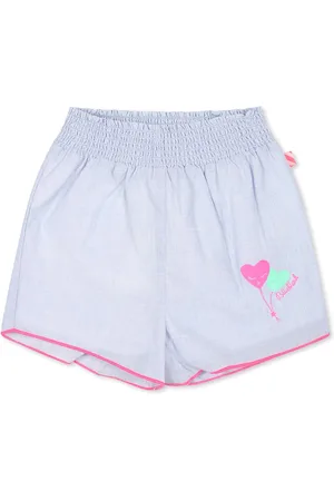 Billieblush Light Blue Shorts For Baby Girl With Hearts