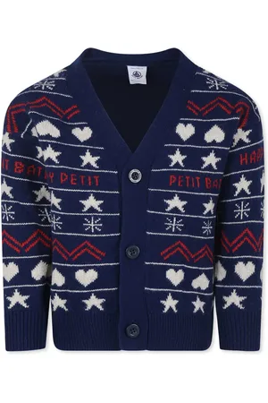 Petit Bateau Cardigan For Boy With Jacquard Pattern