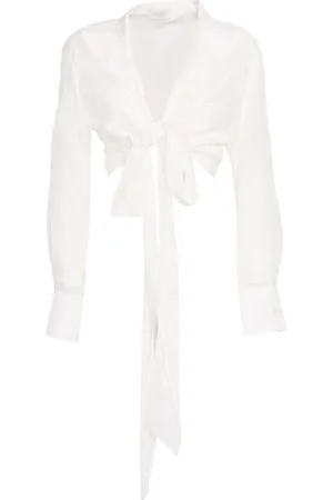MAZZARELLI Silk And Cotton Shirt With Beige Embroidery