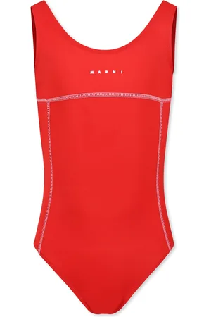 Marni Swimsuit For Girl With White Logo