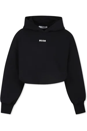 Msgm Crop Sweatshirt For Girl With Logo