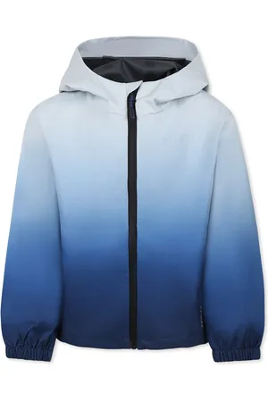 Molo Light Blue Windbreaker Jacket For Boy With Logo