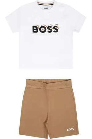 HUGO BOSS White Suit For Baby Boy With Logo