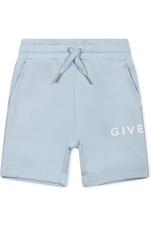 Givenchy Light Blue Shorts For Baby Boy With Logo