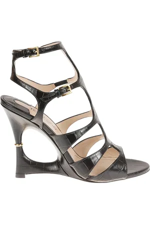 Tom Ford Shiny Stamped Croc Sandals