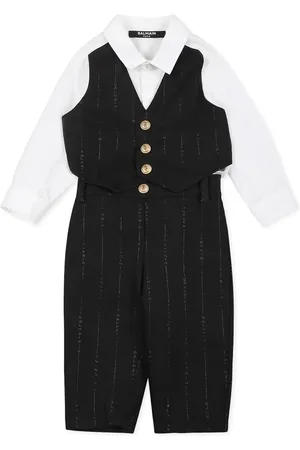 Balmain Suit For Baby Boy With Logo