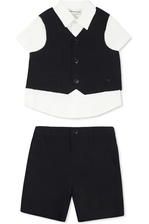 Emporio Armani Blue Set For Baby Boy With Iconic Logo