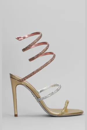 RENE CAOVILLA Trigold Sandals In Leather