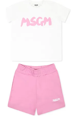 Msgm Suit For Baby Girl With Logo