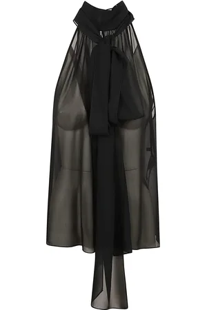 Tom Ford Silk Georgette Sleeveless Lavalliere Top