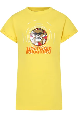 Moschino Dress For Girl With Multicolor Print And Teddy Bear