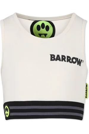 BARROW Ivory Crop Top For Girl With Smiley