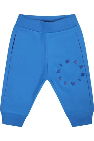 Marni Light Blue Trousers For Baby Boy With Logo