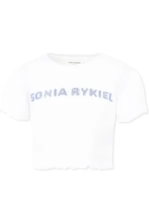Sonia Rykiel Enfant Crop T-shirt For Girl With Logo