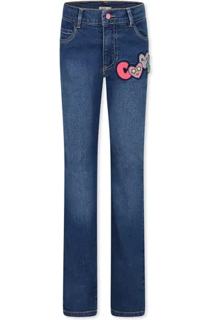 Billieblush Blue Jeans For Girl With Embroidery