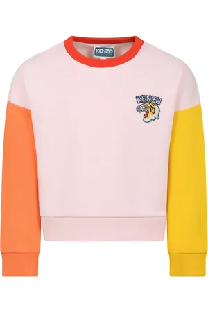 Kenzo Multicolored Sweatshirt For Girl With Iconic Tiger And Logo