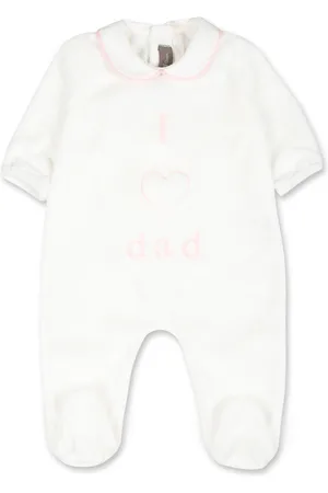 LITTLE BEAR Chenille Babygrow For Baby Girl With Dad Writing