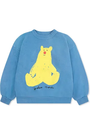 Bobo Choses Light Blue Sweatshirt For Kids With Bear