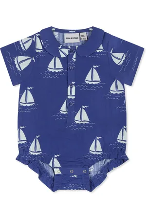 Mini Rodini Romper For Babykids With Sailboats