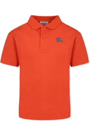 Burberry Polo Shirt For Boy With Green Embroidered Logo