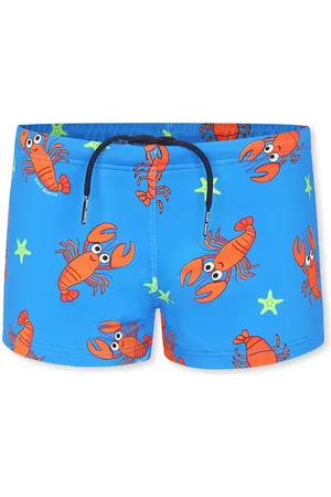 MC2 SAINT BARTH Light Blue Swim Short For Boy With Lobster