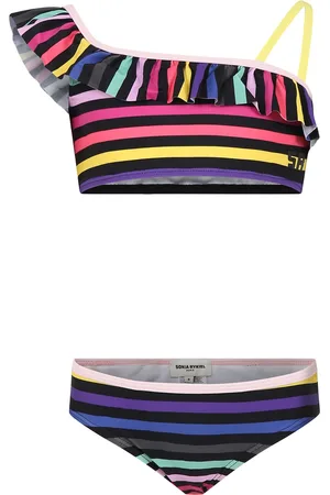Sonia Rykiel Enfant Black Bikini For Girl With Frills