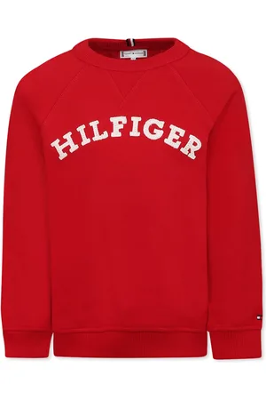Tommy Hilfiger Burgundy Sweatshirt For Kids With Logo