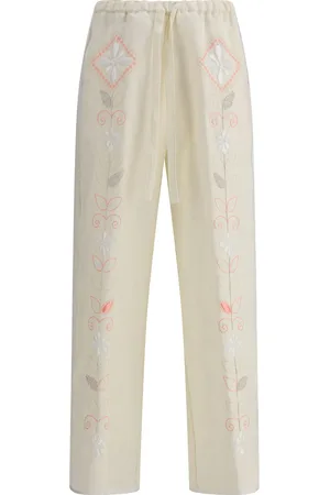 FORTE FORTE Forte_Forte Embroidered Linen Pants
