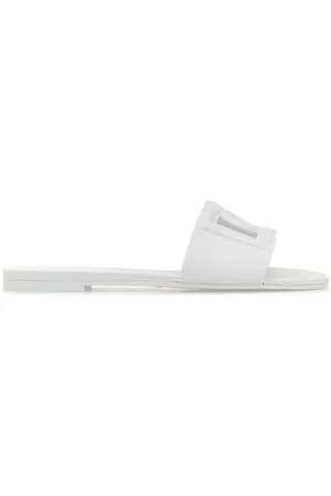Dolce & Gabbana White Rubber Slippers