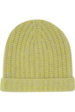 THE ELDER STATESMAN Two-tone Cashmere Beanie Hat