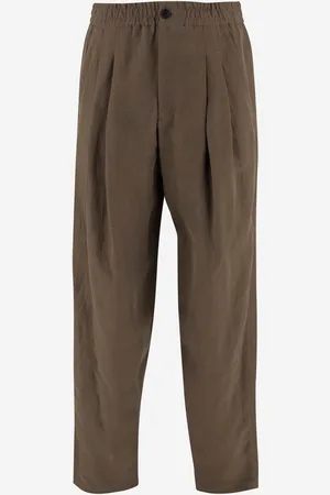 Giorgio Armani Linen Pants With Pleats