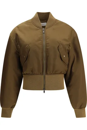 Saint Laurent Glossy Nylon Bomber Jacket