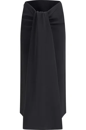 Jacquemus Sablier Draped Midi Skirt