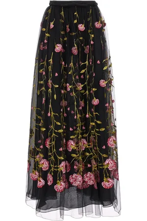 Giambattista Valli Floral Embroidery Skirt