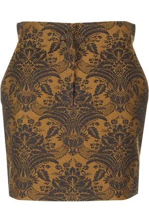 Max Mara Mini Skirt In Jacquard Wool