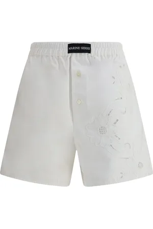 Marine Serre Linen Shorts