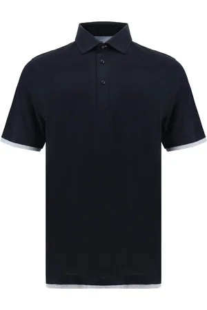 Brunello Cucinelli Contrast-trim Short-sleeved Polo Shirt