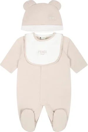 Fendi Babygrow Set For Babykids With Bear And Logo