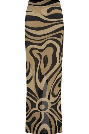 Puccini Long Print Skirt