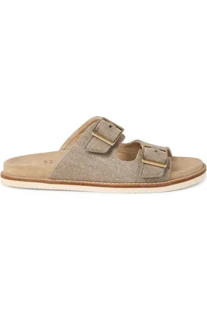 Brunello Cucinelli Suede Slides Sandals