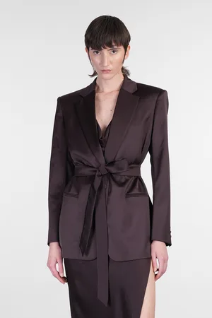 The Andamane Guia With Belt Blazer In Polyester