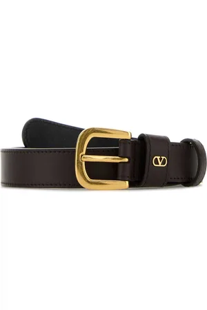 VALENTINO GARAVANI Dark Brown Leather Belt