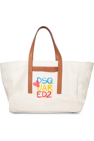 Dsquared2 Ivory Logo Shopping Bag