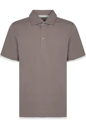 Brunello Cucinelli Taupe Piquã Polo