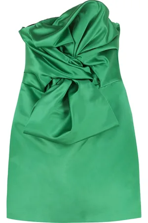 GIUSEPPE DI MORABITO Satin Bustier Dress With Maxi Bow