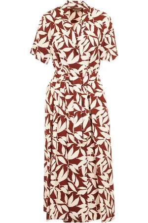 Woolrich Short Sleeved Printed Midi Dress