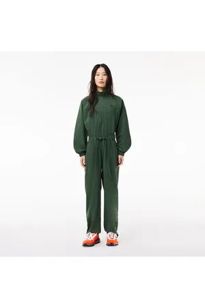 Lacoste Mono texturizado con cinturón, Cierre y cuello