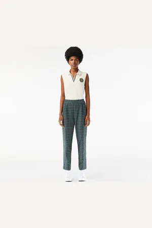 Lacoste Pantalones de golf con protección UV y pierna cónica